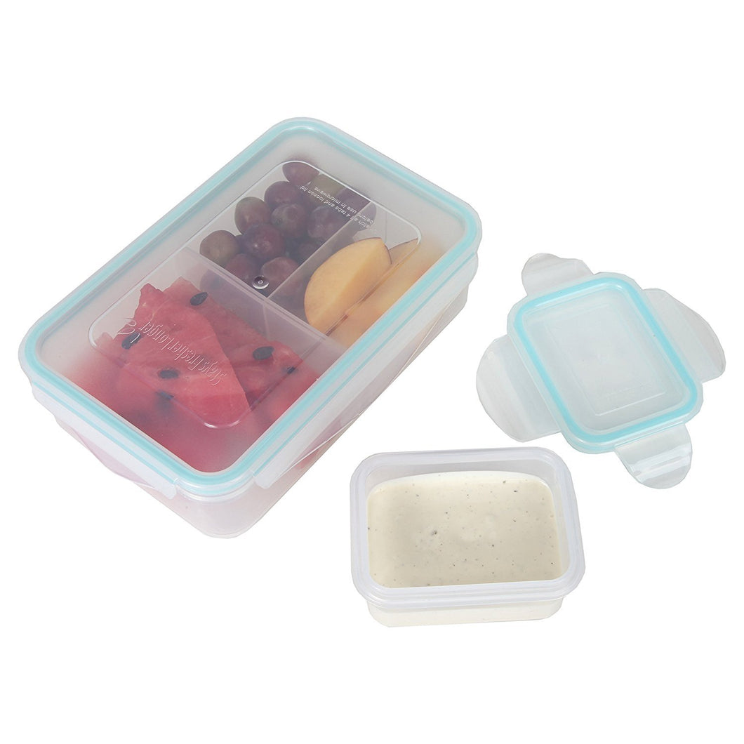 Persik Leak Proof Lunch Box Containers - 27 oz. (800 ml) Bento Meal Prep Containers with 3 Divided Removable Compartment Portion Control + PLUS BONUS + 5 oz. (150 ml) Snack/Soup Food storage Container