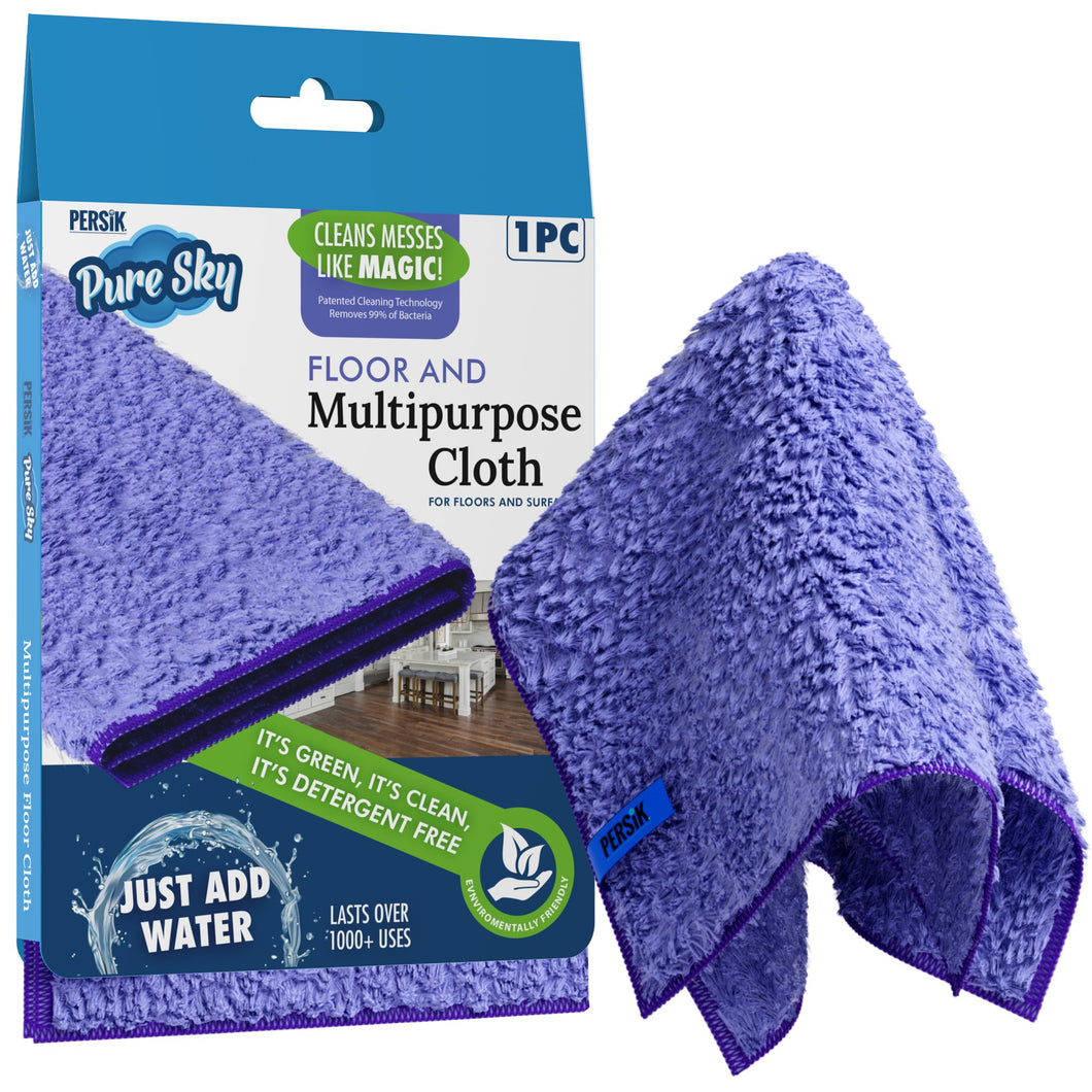 Pure-Sky Magic Deep Clean Multipurpose Cleaning Cloth - Stick-Attachable for Mop, or as Handheld Microfiber Towels to Clean Any Surfaces