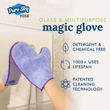 Load image into Gallery viewer, Pure-Sky Glass Cleaning Cloth Glove – Includes 2 Gloves (1) for Glass & Multipurpose (2) for Window, Glass & Mirrors - Streak Free