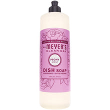 Load image into Gallery viewer, Mrs. Meyer's Clean Day Dish Soap, Peony, 16 oz