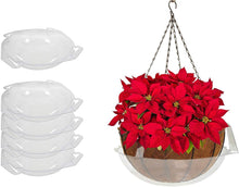 Load image into Gallery viewer, Curtis Wagner Plastics Plant Hanging Basket Drip Pans (5-Pack) - Clear, Round, Thin Plastic for Indoor or Garden - Clear, Black & Terracotta