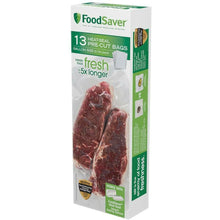 Load image into Gallery viewer, FoodSaver 1-Gallon Precut Vacuum Seal Bags with BPA-Free Multilayer Construction for Food Preservation, 13 Count - FSFSBF0316-000,Clear