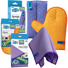 Load image into Gallery viewer, Pure-Sky Ultra-Microfiber Cleaning Cloth - Includes Window &amp; Glass Towel Streak Free + Dusting  Glove +  Sponge
