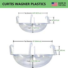Load image into Gallery viewer, Curtis Wagner Plastics Plant Hanging Basket Drip Pans (5-Pack) - Clear, Round, Thin Plastic for Indoor or Garden - Clear, Black & Terracotta