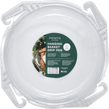 Load image into Gallery viewer, Curtis Wagner Plastics Plant Hanging Basket Drip Pans (5-Pack) - Clear, Round, Thin Plastic for Indoor or Garden - Clear, Black & Terracotta