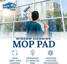 Load image into Gallery viewer, Pure-Sky Window Glass Mop Head – Makes Cleaning Windows a Breeze - Just Add Water No Detergents Needed - Streak Free Ultra Microfiber Window Cleaning Cloth Pad Replacement - for Windows, Glass, Mirror