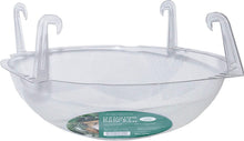 Load image into Gallery viewer, Curtis Wagner Plastics Plant Hanging Basket Drip Pans (5-Pack) - Clear, Round, Thin Plastic for Indoor or Garden - Clear, Black & Terracotta