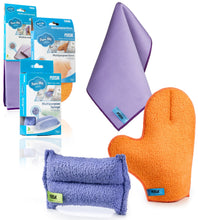 Load image into Gallery viewer, Pure-Sky Ultra-Microfiber Cleaning Cloth - Includes Window & Glass Towel Streak Free + Dusting  Glove +  Sponge
