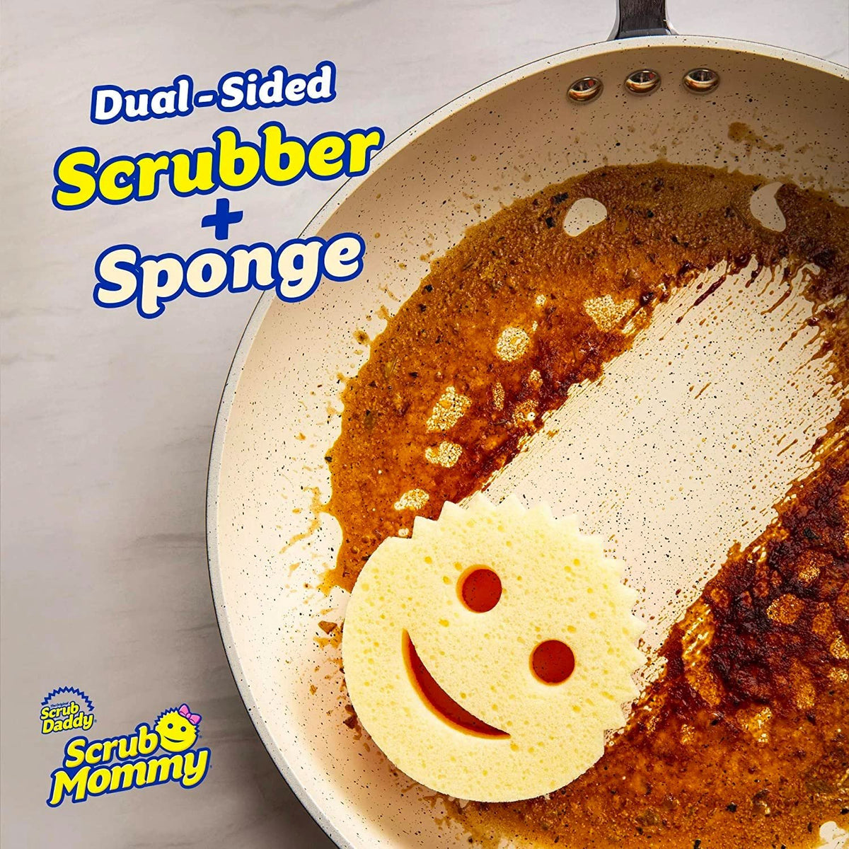 Scrub Daddy Sponge Daddy Dual Sided Sponge & Scrubber-Traditional