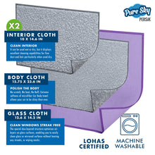 Load image into Gallery viewer, Pure-Sky 4-Piece Microfiber Towels for Cars Cleaning Kit – Includes, Interior, Body & Windows Towel