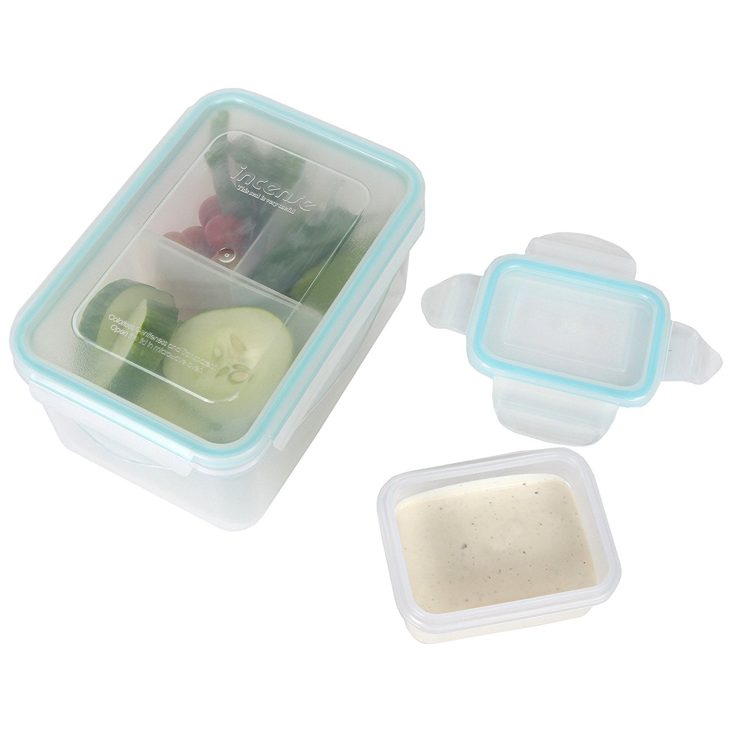 4 Pack Bento Lunch Box,3-Compartment Meal Prep Containers,Lunch