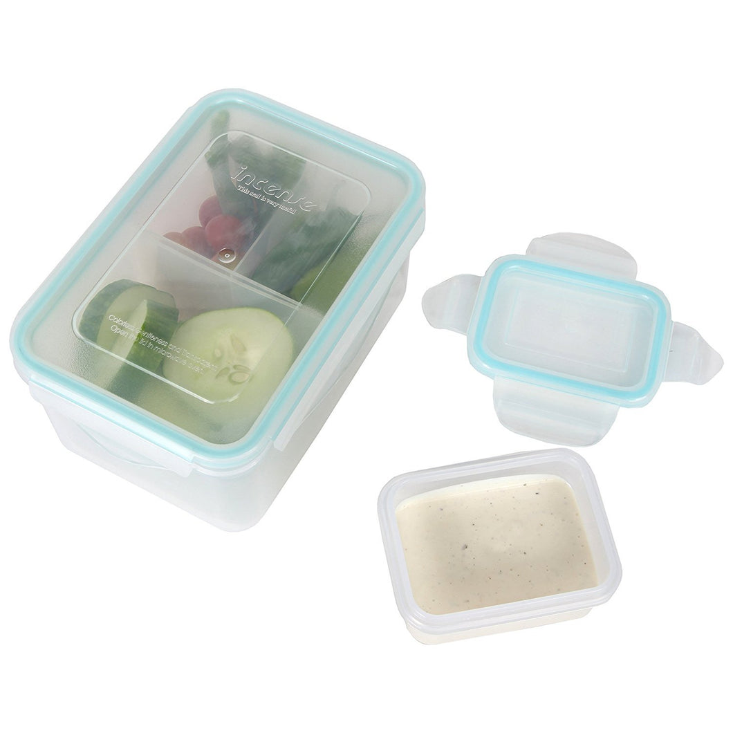 Persik Leak Proof Lunch Box Containers - 37 oz. (1.1 L) Bento Meal Prep Containers with 3 Divided Removable Compartment Portion Control + PLUS BONUS + 5 oz. (150 ml) Snack/Soup Food storage Container