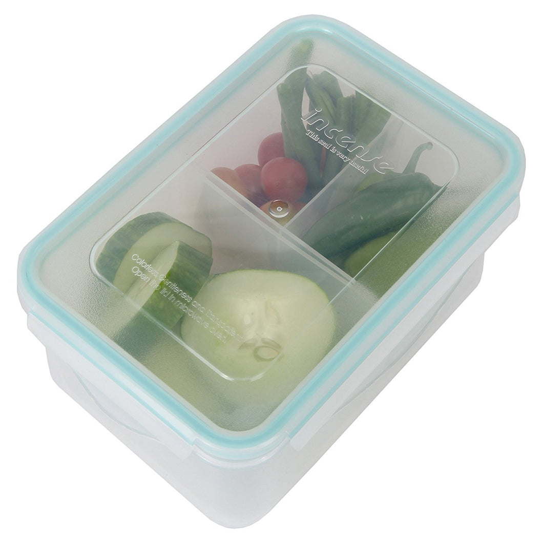 Persik Premium Leak Proof Lunch Box Containers - 37 oz. (1.1 L), Bento Meal Prep Containers BPA free, with 3 Divided Removable Compartment Portion Control, for Kids & Adults - Pack of 2