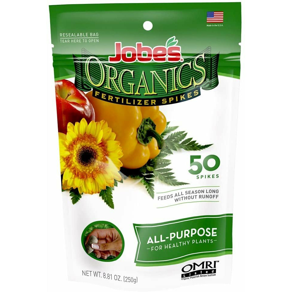 Jobe's Organics All Purpose Fertilizer Spikes, 50 Spikes