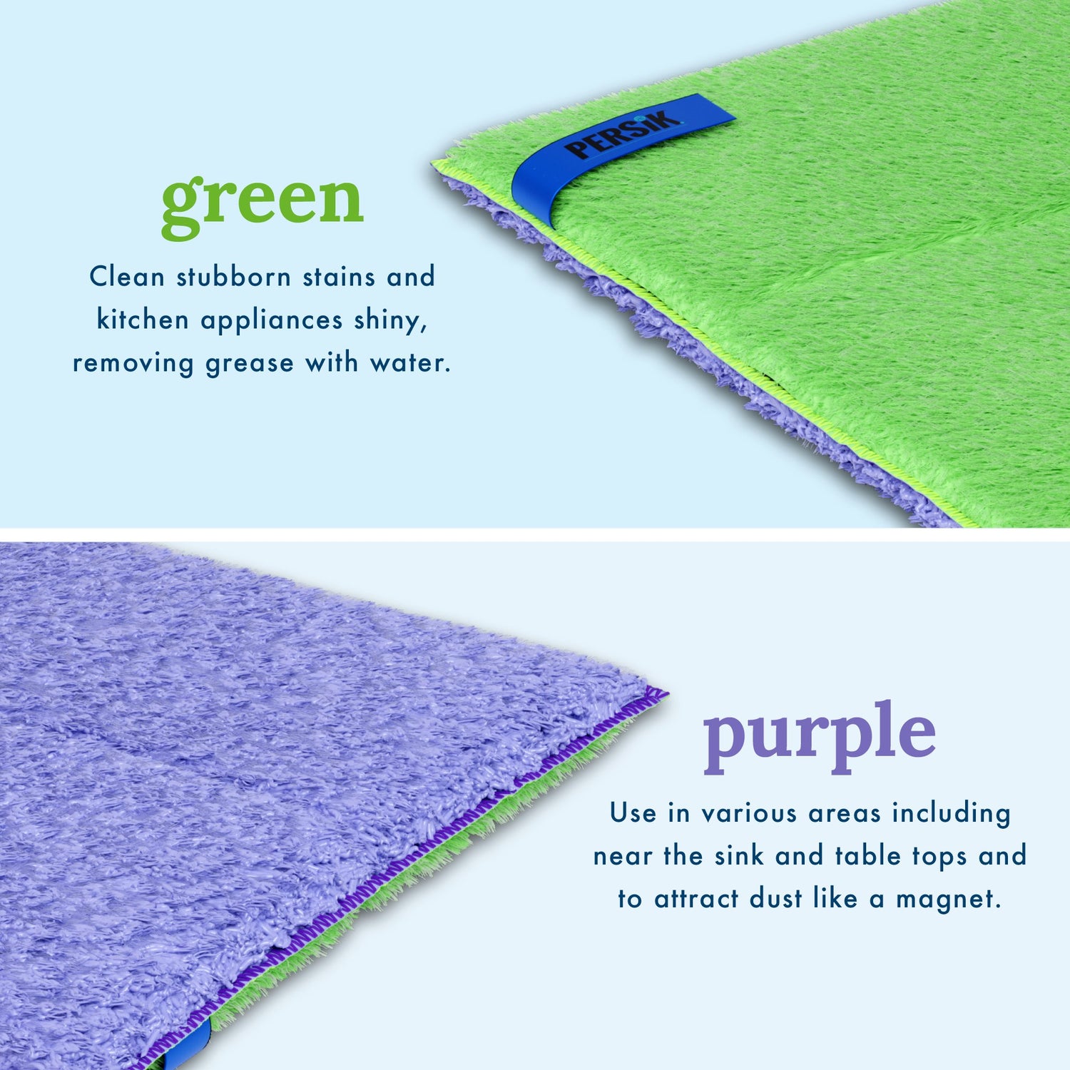 Pure-Sky Kitchen Cleaning Scrubbing Pads  - For Stubborn Stains Around Sinks, Stovetop, Countertop – Removing Grease with Water