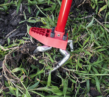 Load image into Gallery viewer, Garden Weasel Garden Claw Pro, Cultivate, Loosen, Aerate, and Weed – Adjustable Tines, Made from Carbon Steel 38” Long, Red/Silver

