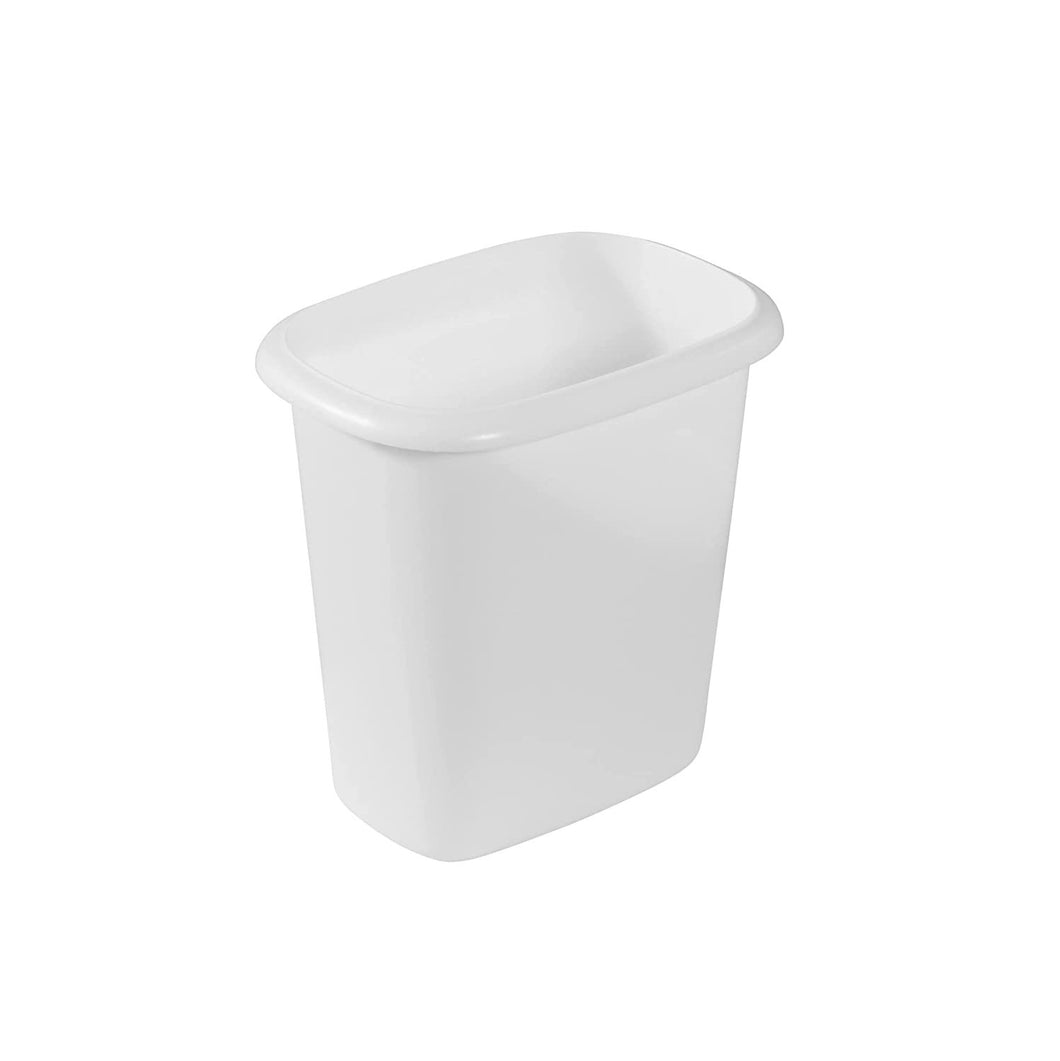 Rubbermaid Vanity Trash Can Wastebasket 6.0 quarts (FG295300WHT), 6, White