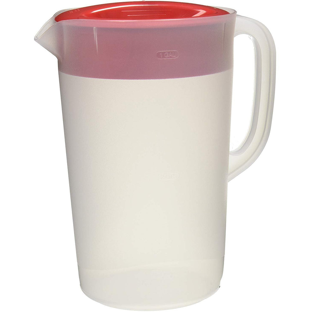 Rubbermaid Commercial RCP1777155 Not Available Rubbermaid Clear Pitcher, 1 Gallon, Red