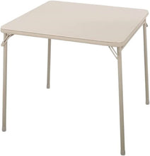 Load image into Gallery viewer, Cosco Square Folding Table 34&quot; Sand Steel Frame, Vinyl
