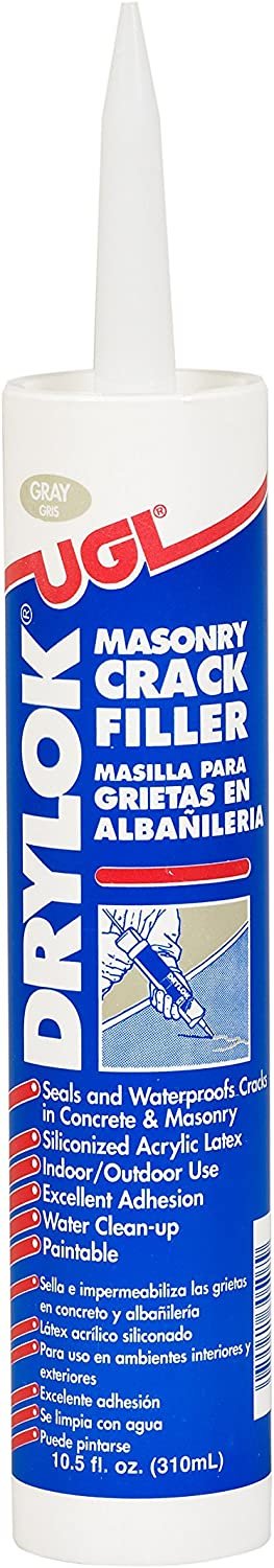 DRYLOK 30507 Masonry Crack Filler Cartridge, 10.5-Ounce, Gray