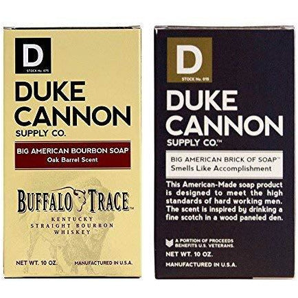 Duke Cannon Bar Soap Combo: Buffalo Trace Bourbon Soap and Big American 'Smells Like Accomplishment'