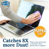 Pure-Sky Ultra Microfiber Eyeglass Cleaner Cloth – Streak Free Leaves no Wiping Marks, smudges, fingerprints - for Lenses, Screens, Cellphone, Tablets