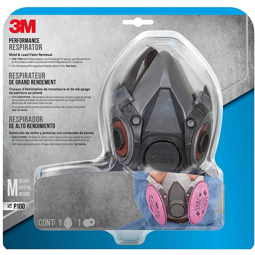 3M Mold and Lead Paint Removal Respirator, Medium - 6297PA1-A