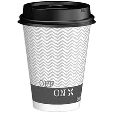Load image into Gallery viewer, Dixie To Go Coffee Cups and Lids, 12 Oz, 14 Count, Assorted Designs, Disposable Hot Beverage Cups &amp; Lids
