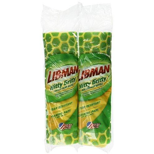 Libman Nitty Gritty Roller Mop Refill, Super absorbent, tear resistant  (Pack 2)