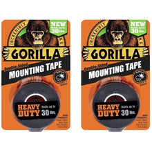 Load image into Gallery viewer, Gorilla Heavy Duty Double Sided Mounting Tape, 1 Inch x 60 Inches, Black
