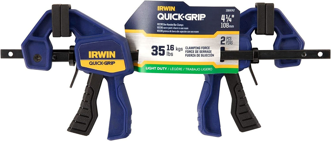 IRWIN QUICK-GRIP Bar Clamp, One-Handed, Micro