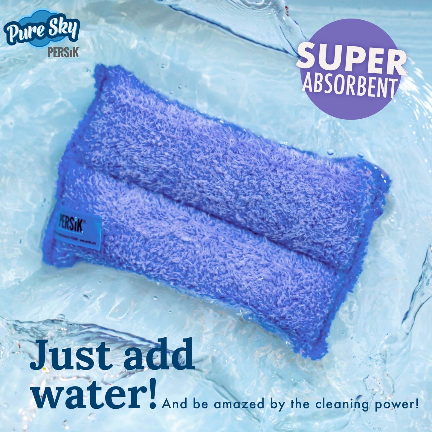 Pure-Sky Magic Deep Cleaning Sponge – 2-in1, Combination for Glass and Multipurpose