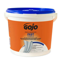Load image into Gallery viewer, Gojo Fast Wipes Hand Cleaning Towels 6298-04, 130 Wipe Bucket - 1 Count
