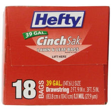 Load image into Gallery viewer, Hefty E8-6720 39-Gallon Cinch Sak Lawn and Leaf Bags, 18-Count
