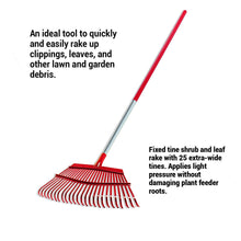 Load image into Gallery viewer, Corona RK 62061 Fixed Tine Leaf Rake, Aluminum Handle, 19-Inch Wide
