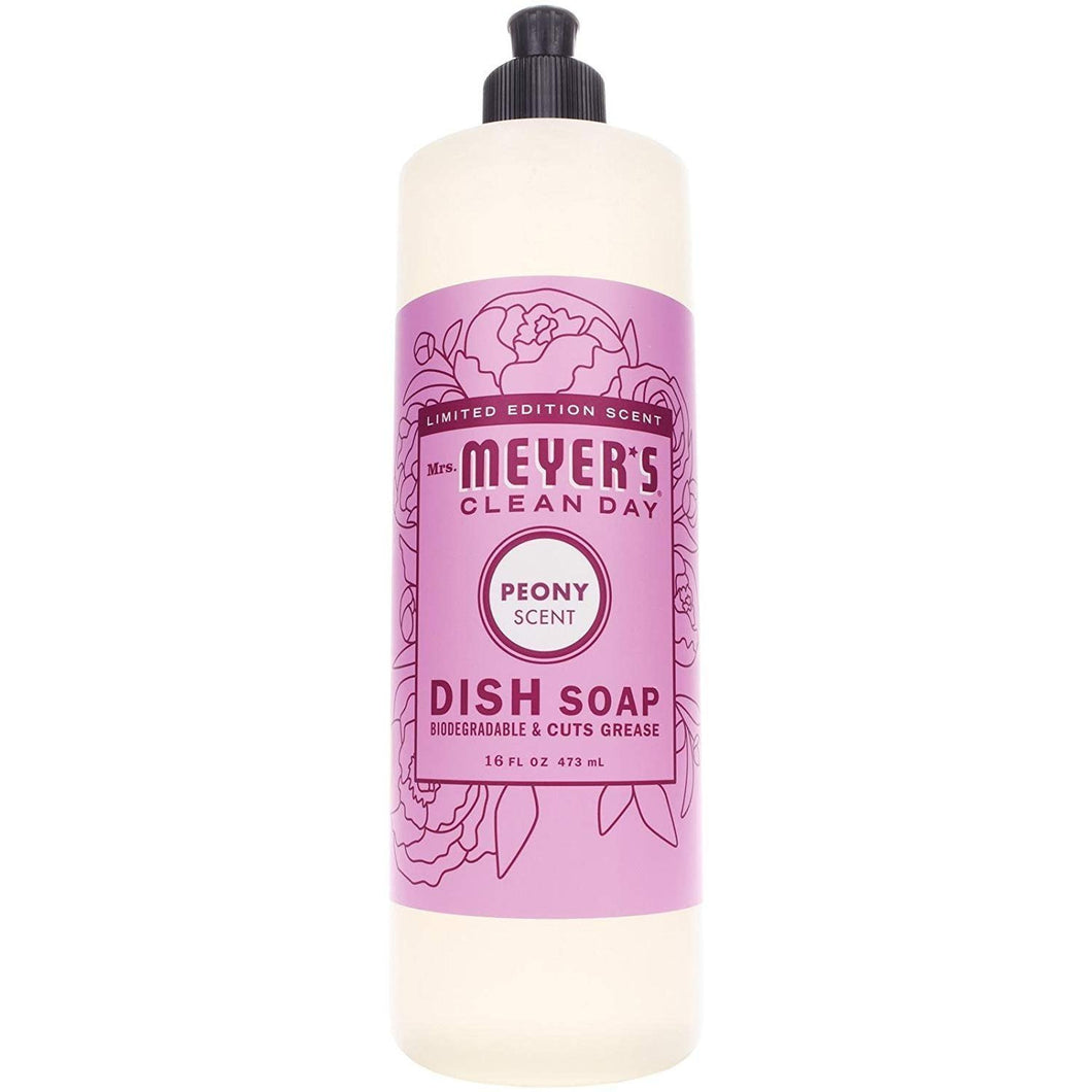 Mrs. Meyer's Clean Day Dish Soap, Peony, 16 oz