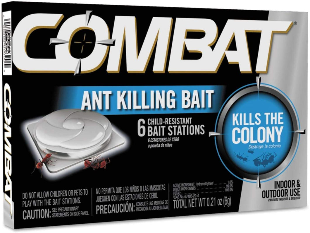 Combat 45901 Bait Stations Ant Killer Insecticide, Black,Silver