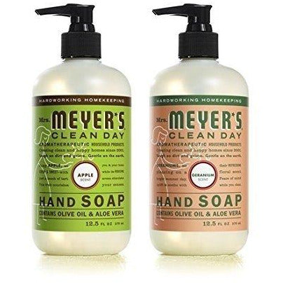 Mrs. Meyer's Clean Day Liquid Hand Soap Apple Geranium (12.5 Fl Oz each)