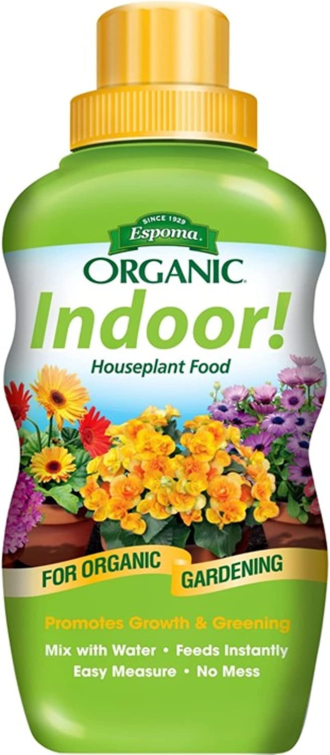 Espoma Organic 8 Ounce Concentrated Indoor! Plant Food - Indoor Plant Fertilizer for Large & Small Plants Like Pothos, Fiddle Leaf Fig, Monstera, Snake & Palms