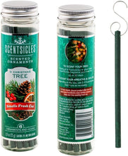 Load image into Gallery viewer, Scentsicles O Christmas Tree Scented Ornaments with Hooks - 2 Bottles (12 Sticks Total)
