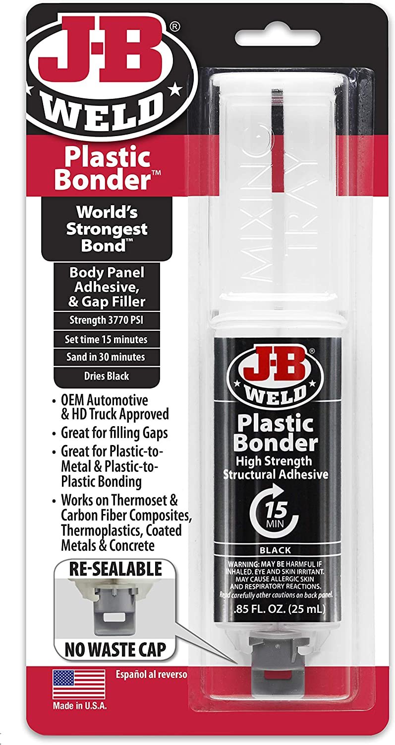 J-B Weld Plastic Bonder Black 25ml Syringe