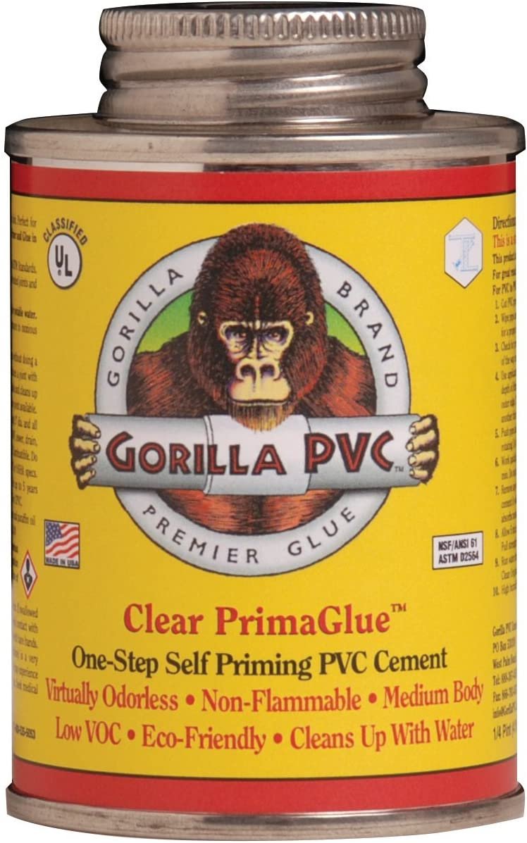 Gorilla Clear PVC PrimaGlue 4oz.