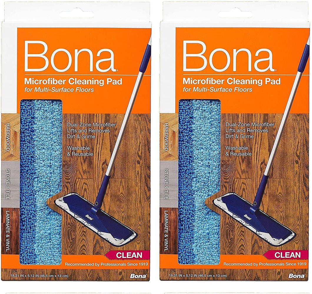 Bona Microfiber Cleaning Pad, for Hardwood and Hard-Surface Floors, fits Family of Mops