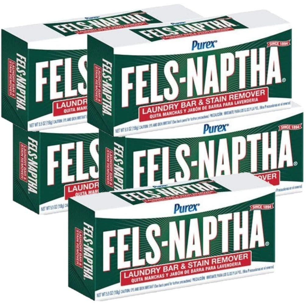 Fels Naptha Dial Laundry Soap, Pack of 5