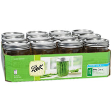 Load image into Gallery viewer, Ball Jar GL56748120X9 Wide Mouth Pint and Half Jars with Lids and Bands, Set of 9, WM Pint &amp; Half Clear
