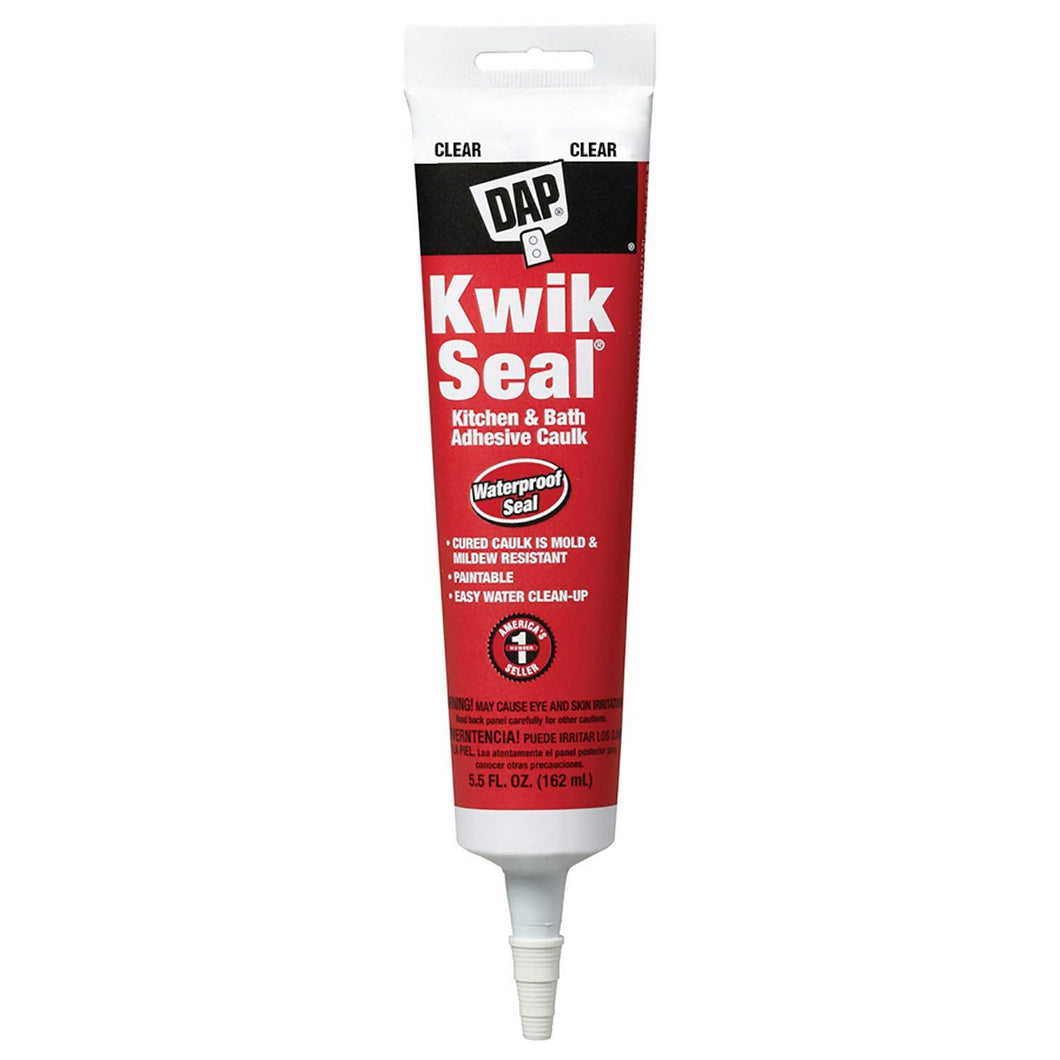 DAP 18008 Kwik Seal Caulk, 5.5-Ounce, Clear