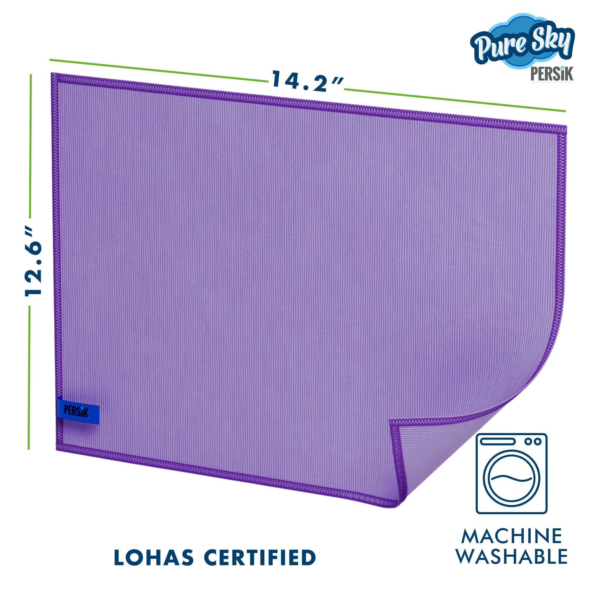 Pure-Sky Ultra-Microfiber Cleaning Cloth - Includes Window &amp; Glass Towel Streak Free + Dusting  Glove +  Sponge