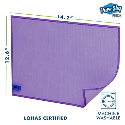 Pure-Sky Ultra-Microfiber Cleaning Cloth - Includes Window &amp; Glass Towel Streak Free + Dusting  Glove +  Sponge