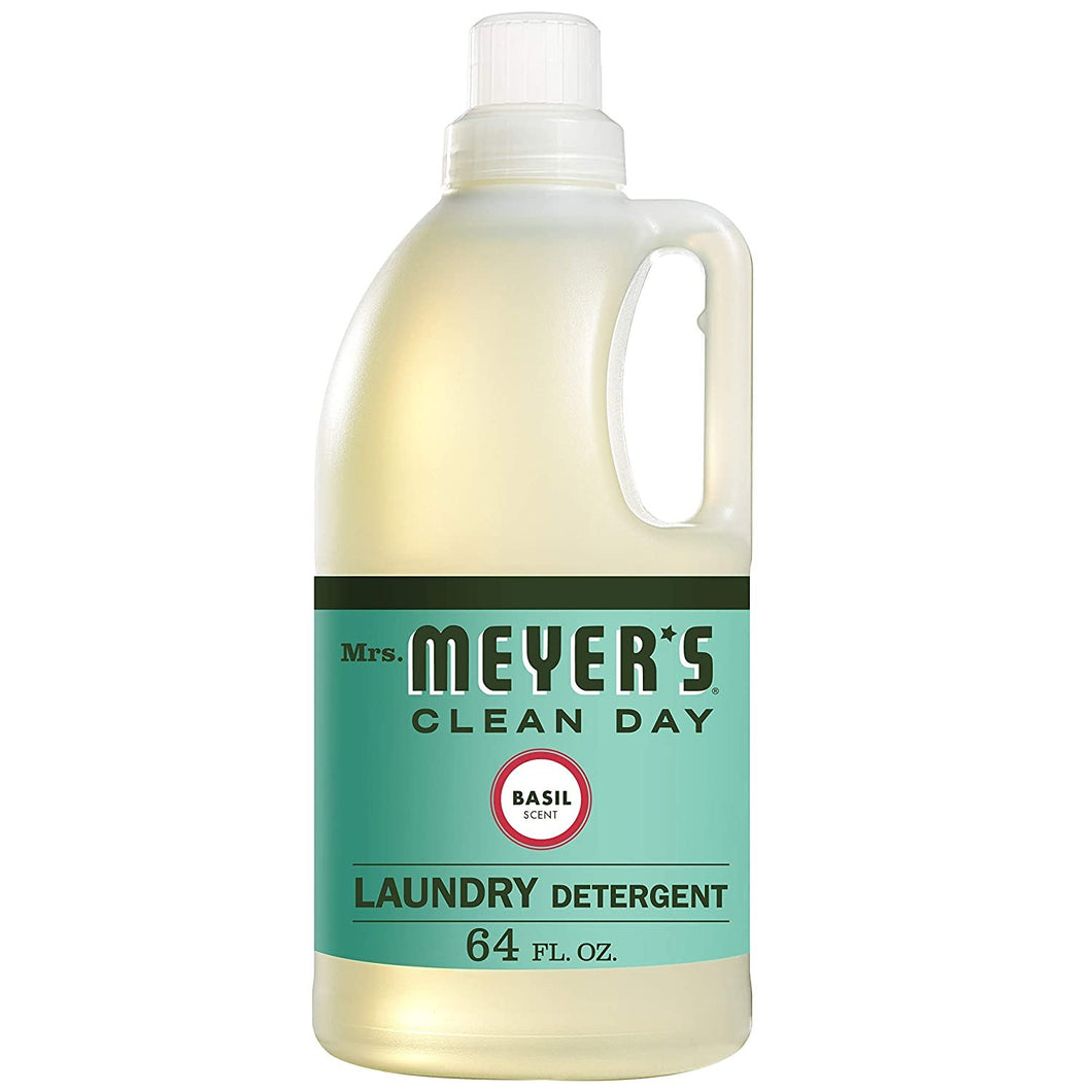 Mrs. Meyer’s Clean Day Liquid Laundry Detergent, Cruelty Free and Biodegradable Formula, Basil Scent, 64 oz (64 Loads)