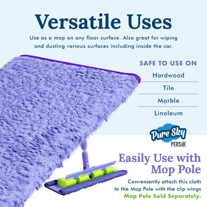 Pure-Sky Magic Deep Clean Floor Mop - Includes Light Weight, Strong Pole + Mop Pad and Towel